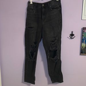 AE ripped mom jeans